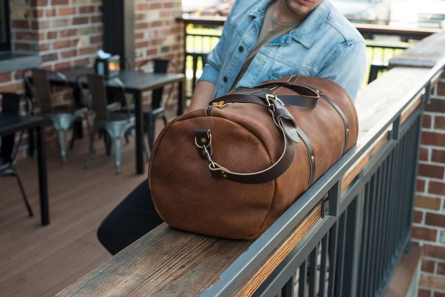 WILLIAM LEATHER DUFFLE BAG