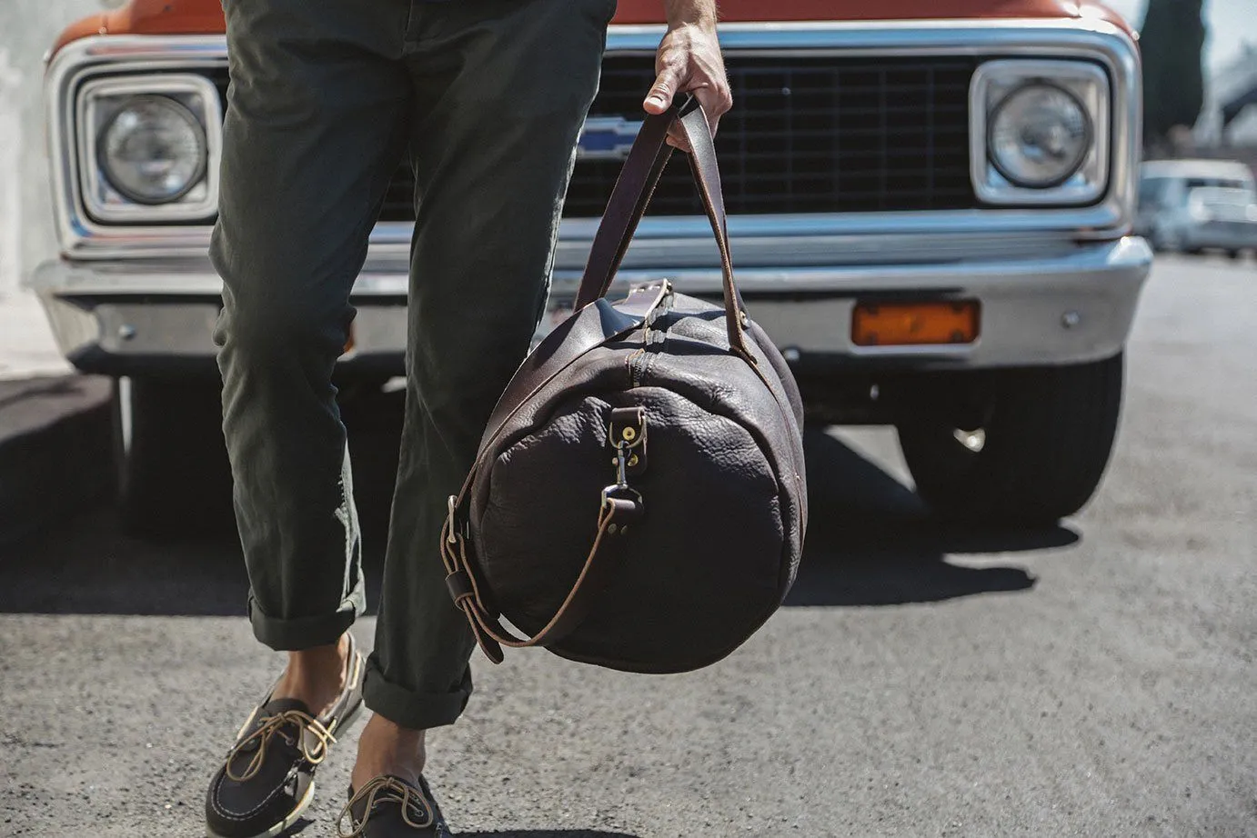 WILLIAM LEATHER DUFFLE BAG