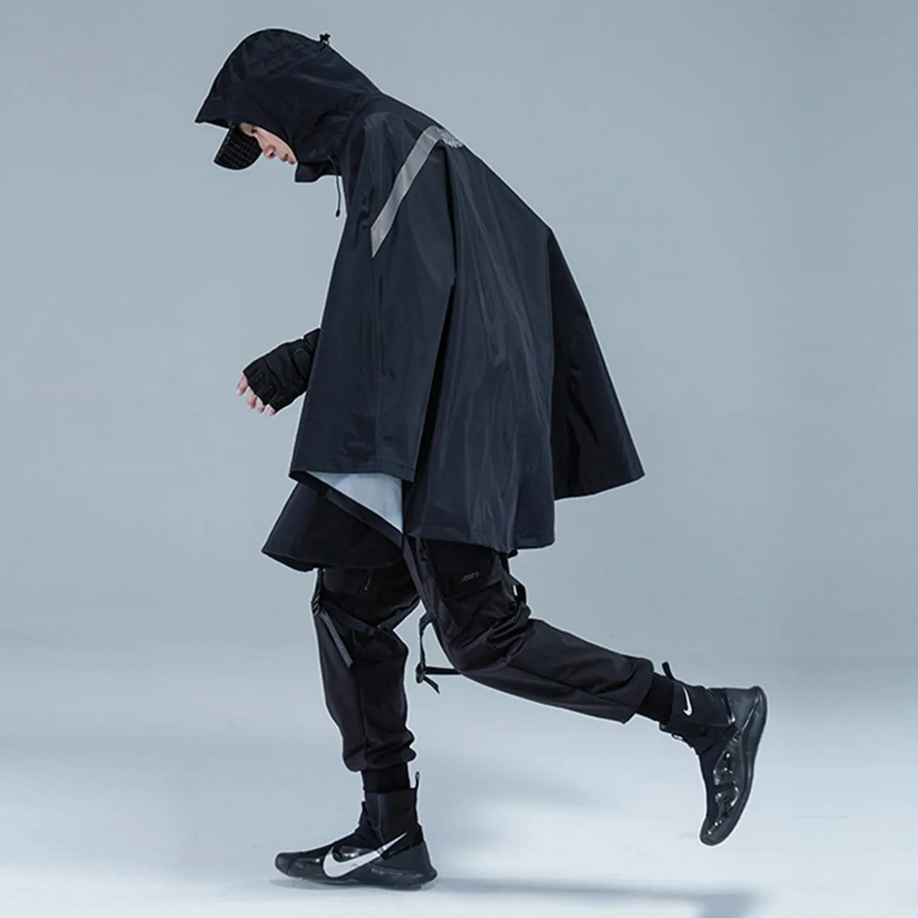 WLS Cyberpunk Reflective Shawl Cape Jacket