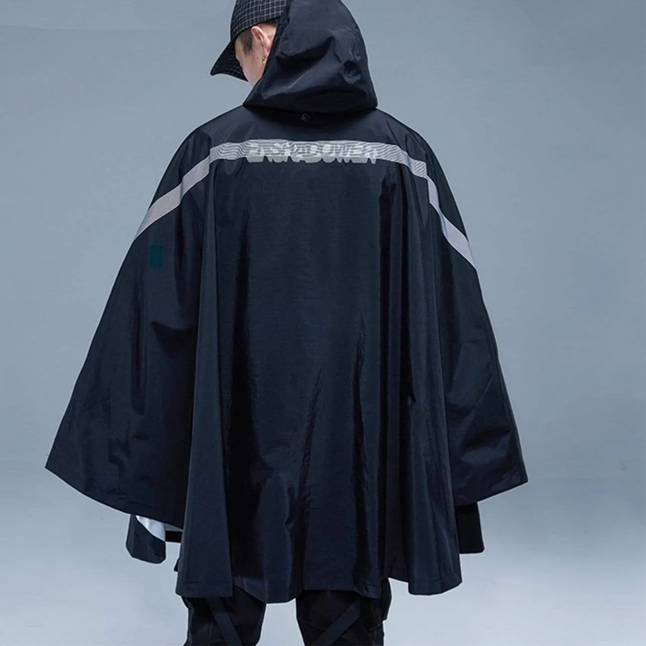 WLS Cyberpunk Reflective Shawl Cape Jacket