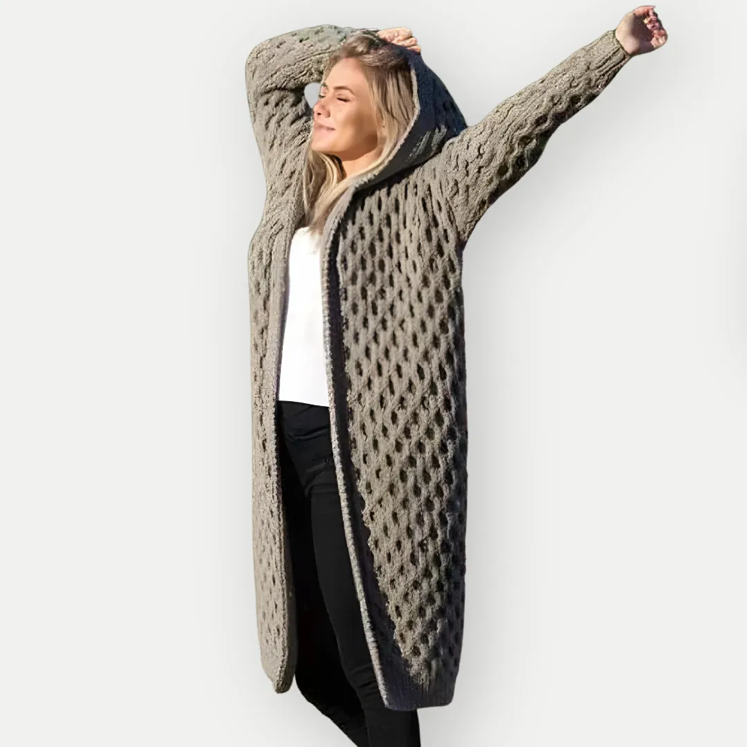 Women's cardigan with hood