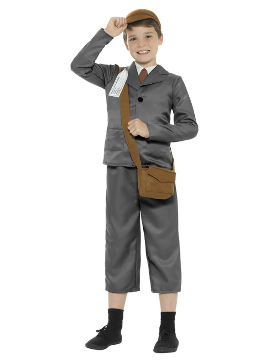 World War II Evacuee Boy Costume Grey