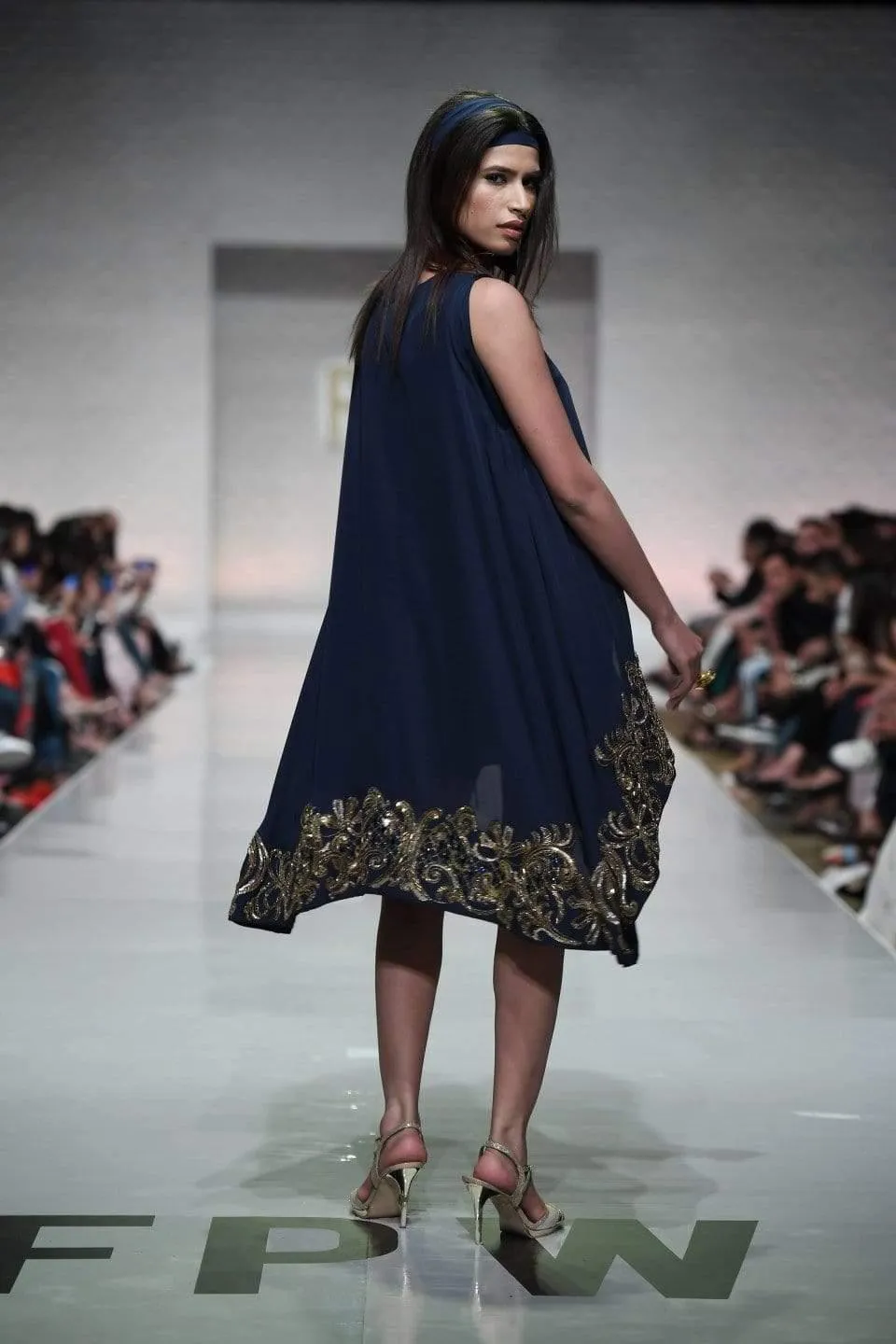 Yasmin Zaman - Navy Cape - Georgette - 1 Piece