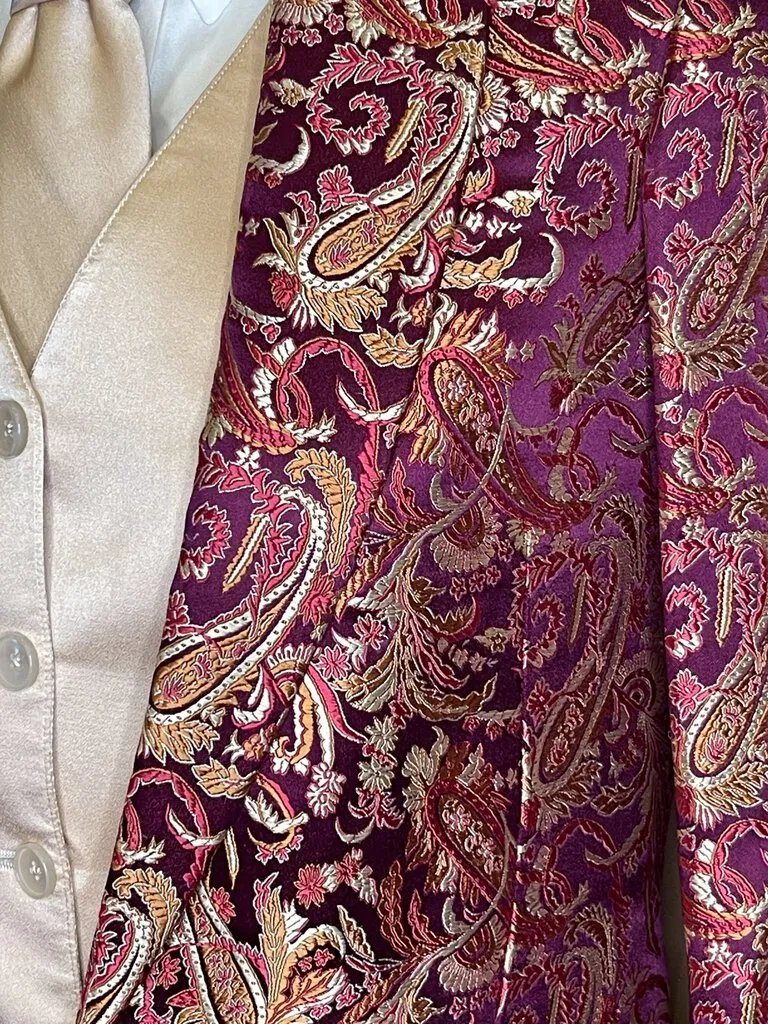 YOUTH DAY COAT PURPLE/GOLD PAISLEY DEREGNAUCOURT